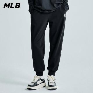 【MLB】小Logo運動褲 休閒長褲 紐約洋基隊(3APTB0134-50BKS)