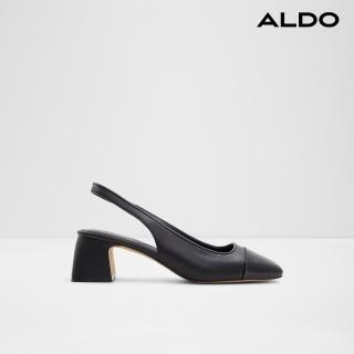 【ALDO】JILL-簡約拼接方頭跟鞋-女鞋(黑色)
