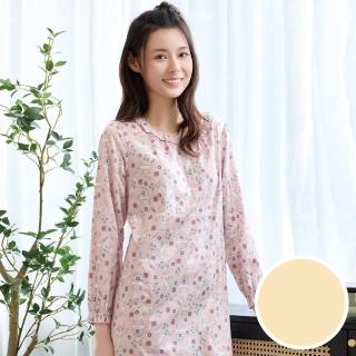 【Wacoal 華歌爾】睡衣-仕女系列 M-L純棉印花洋裝 LWZ37133FR(香草米)