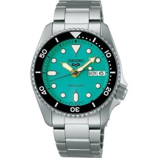 【SEIKO 精工】5 Sports 新品 機械腕錶 SRPK33K1/4R36-14B0G 蒂芬妮綠(SK034)