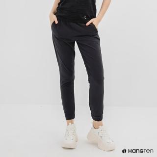 【Hang Ten】女裝-恆溫多功能-REGULAR FIT標準四向彈力吸濕快乾抗曬運動長褲-深灰