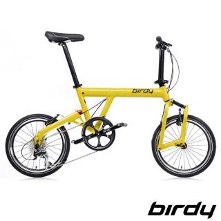 【Birdy】NewClassic 8速18吋鋁合金經典圓管摺疊單車小折-閃耀黃(圓管鳥 鳥車經典)