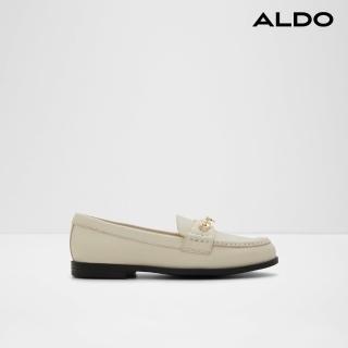 【ALDO】LAUREA-皮革素色鉚釘樂福鞋-女鞋(白色)