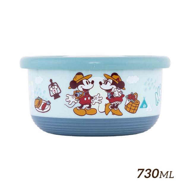 【HOUSUXI 舒希】迪士尼米奇米妮系列-不鏽鋼雙層隔熱碗730ml