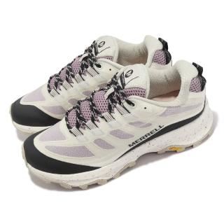 【MERRELL】戶外鞋 Moab Speed 女鞋 白 紫 輕量 黃金大底 耐磨 透氣 越野 登山鞋(ML500320)