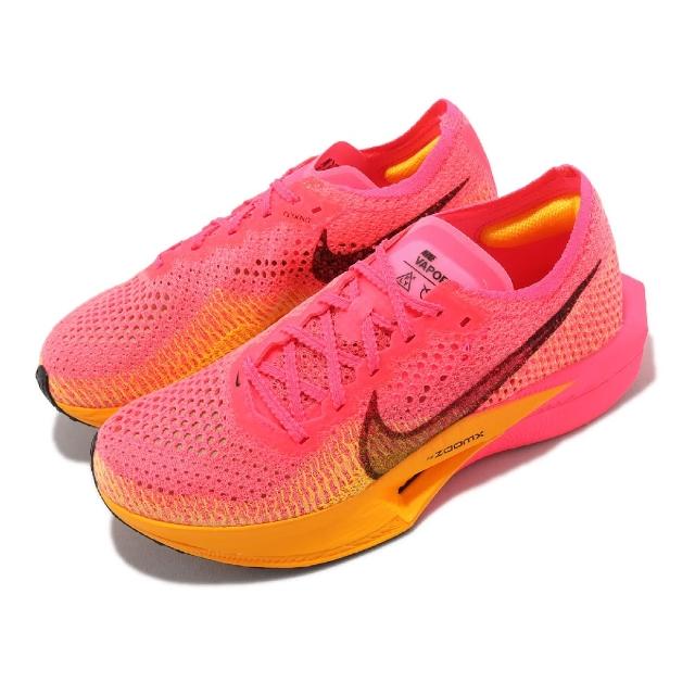 【NIKE 耐吉】競速跑鞋Wmns ZoomX Vaporfly Next% 3 桃紅橘女鞋