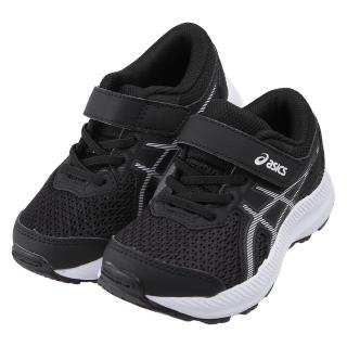 【布布童鞋】asics亞瑟士CONTEND黑色兒童慢跑運動鞋(J3Q258D)