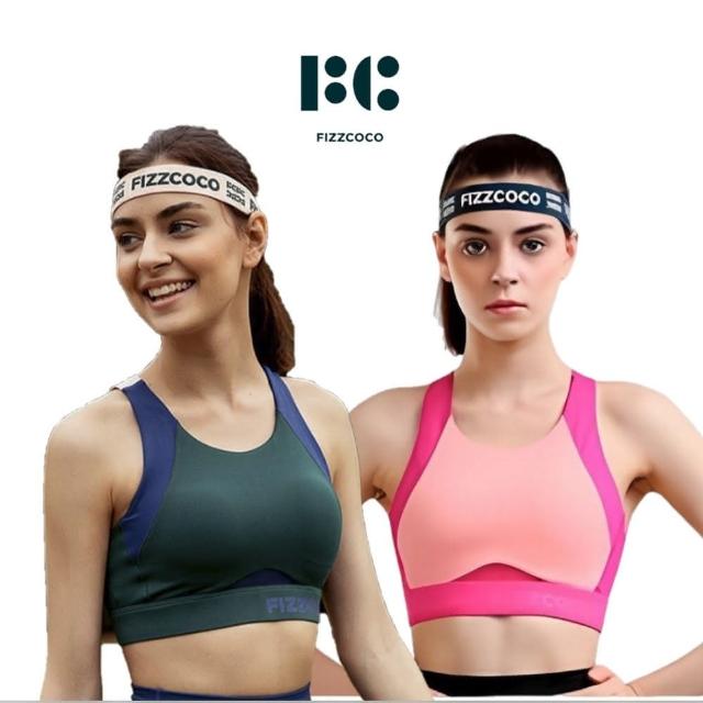 【FIZZCOCO】現貨 拼色中高強度運動背心 女跑步健身瑜珈帶胸墊背心(共2色)