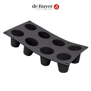 【de Buyer 畢耶】『黑軟矽膠模系列』8格甜筒造型烤模