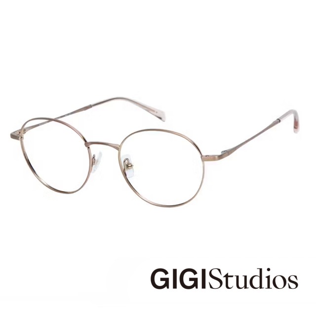 【GIGI Studios】西班牙經典圓框鈦金光學眼鏡(玫瑰金 - EMBER-8097/6)