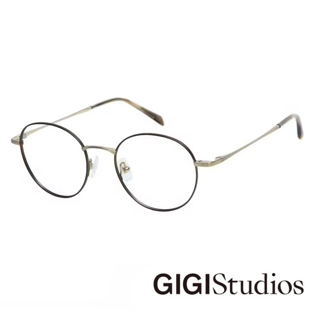 【GIGI Studios】西班牙經典圓框鈦金光學眼鏡(金 - EMBER-8097/7)