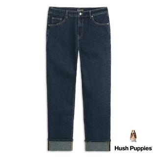 【Hush Puppies】男裝 長褲 反摺直筒牛仔褲(深藍 / 34121502)