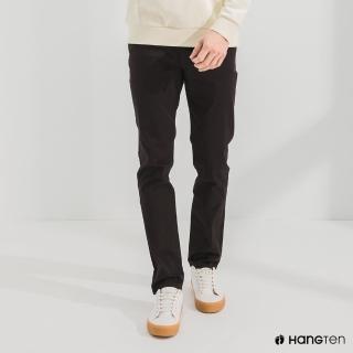 【Hang Ten】男裝-SKINNY FIT緊身五袋款長褲-黑