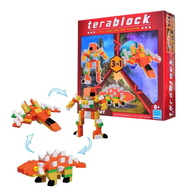【nanoblock 河田積木】Nanoblock迷你積木-甲龍組-戰艦-機器人(紅盒款 TBH-003)