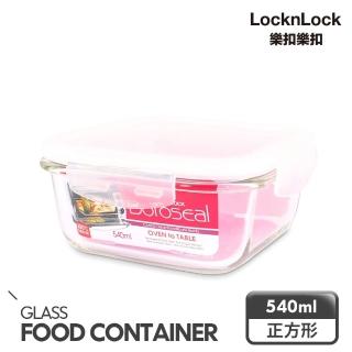 【LocknLock樂扣樂扣】第三代耐熱玻璃保鮮盒/正方形540ML