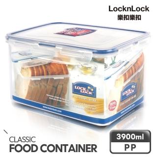【LocknLock樂扣樂扣】CLASSICS系列大容量方型PP保鮮盒3900ml(吐司盒/收納盒)