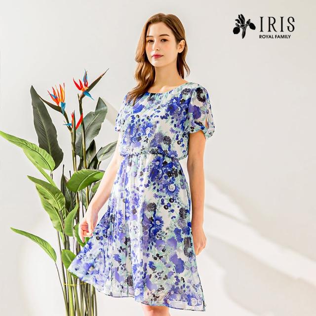 【IRIS 艾莉詩】夏日藍印花洋裝-2色(32683)