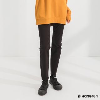 【Hang Ten】女裝-經典款-SLIM FIT五袋款長褲-黑色