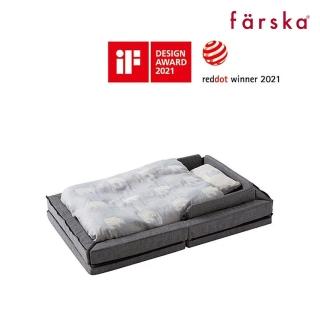 【Farska】透氣好眠可攜式床墊13件組 藍莓慕斯│升級版(嬰兒床 嬰兒床墊 尿布台 摺疊 遊戲墊 情人節 禮物)