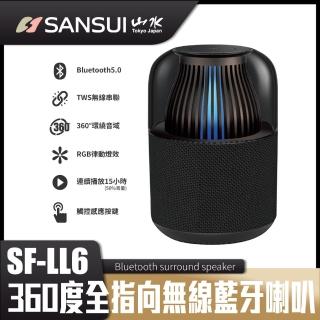 【SANSUI 山水】360度全指向無線藍芽喇叭(SF-LL6)