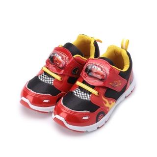 【Disney 迪士尼】17-21cm 閃電麥坤電燈運動休閒鞋 黑紅 中大童鞋