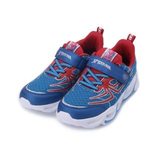 【Marvel 漫威】17-22cm 輕量底燈運動鞋 藍紅 中大童鞋 MNKX35246