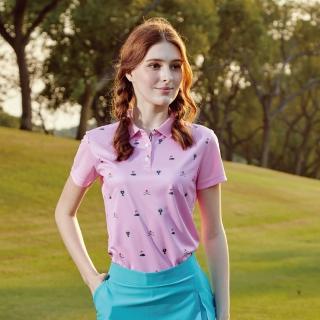 【Snowbee 司諾比】女士優雅風格果嶺小圖短袖Polo衫(女款高爾夫球衫)