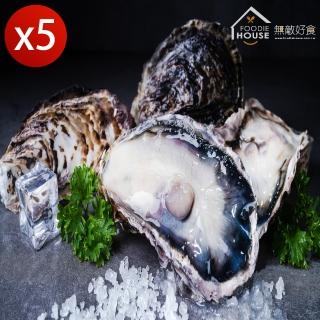【無敵好食】韓國新鮮超大全殼生蠔 x5盒(550公克±10%_每盒6顆_每顆80-100g)