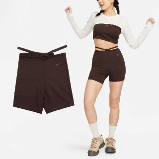 【NIKE 耐吉】短褲 NSW Everyday Modern 女款 棕 高腰 單車褲 運動 緊身褲(DV7929-227)