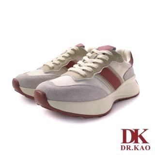 【DK 高博士】異材質復古休閒氣墊鞋 63-3045-40 粉紅色