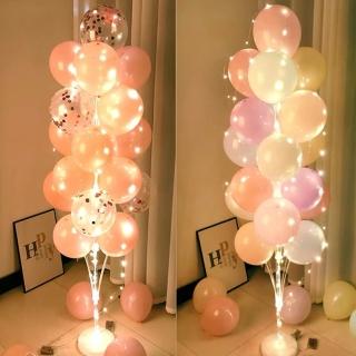 馬卡龍粉系仿空飄160cm氣球地飄燈飾組1組-兩款任選(生日派對 氣球佈置 求婚告白 氣球樹 支架)