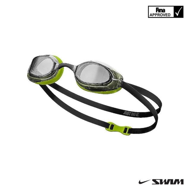 【NIKE 耐吉】SWIM 成人 專業型鏡面 泳鏡 抗UV 防霧 VAPOR 灰 NESSA177-042