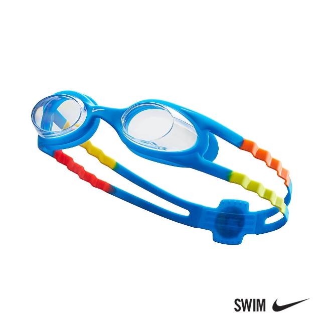 【NIKE 耐吉】SWIM 兒童休閒泳鏡 EASY FIT 透明/藍 NESSB166-401