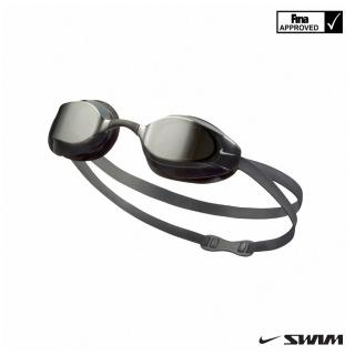 【NIKE 耐吉】SWIM 成人專業型鏡面泳鏡抗UV防霧VAPOR銀NESSA176-040