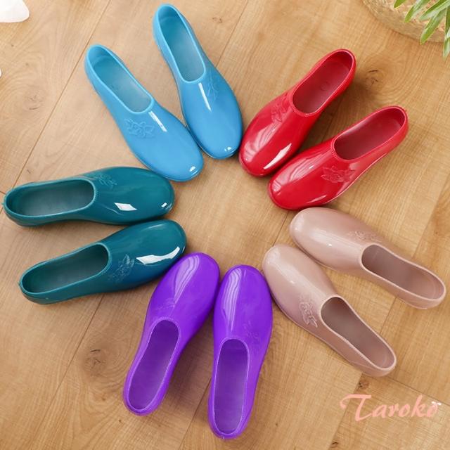 【Taroko】玫瑰糖果夏日時尚低筒套腳雨鞋(6色可選)