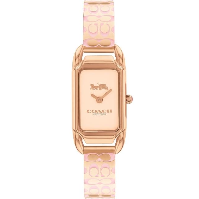 【COACH】Cadie 長方形C字錶帶女錶-17.5 x 28.5mm 母親節禮物(CO14504194)