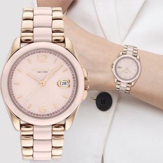 【COACH】Greyson 陶瓷晶鑽女錶-36mm 母親節禮物(CO14504188)
