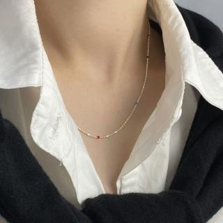【MoonDy】愛心珍珠項鍊 網紅項鍊 韓國韓版 女生飾品 女生禮物 情人節禮物 歐美925純銀項鍊