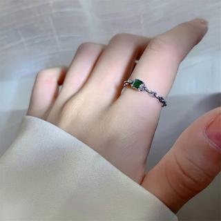 【KT DADA】戒指 戒指女生 925純銀戒指 可調式戒指 女生戒指 方鑽戒指 女友生日禮物 婚禮小禮物