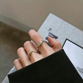 【MoonDy】戒指 女生戒指 戒指男 情侶戒指 韓國飾品 925純銀戒指 竹節戒指 可調式戒指 情人節禮物