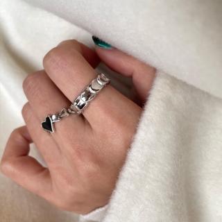 【KT DADA】戒指 戒指女生 925純銀戒指 可調式戒指 個性戒指 寬戒指 女戒指 情人節禮物 小禮物 女生禮物
