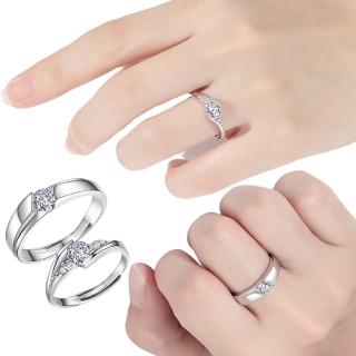 【KT DADA】純銀戒指 純銀飾品 情侶戒指 情侶對戒 結婚戒指 結婚對戒 鑽石戒指 開口戒指 韓國戒指 可調節