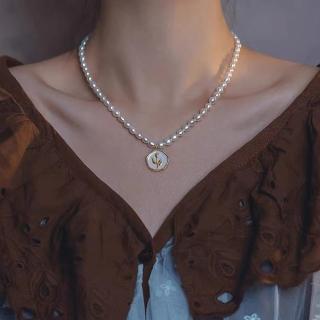【MoonDy】小香項鍊 韓國項鍊 日系項鍊 串珠項鍊 珍珠項鍊 短鍊 鎖骨鏈 氣質項鍊 小花項鍊 女生飾品