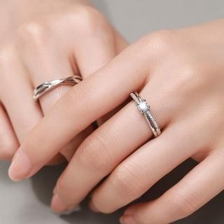 【KT DADA】對戒 戒指男 情侶戒指 純銀對戒 情侶對戒 純銀戒指 鑽石戒指 銀戒 韓國戒指 可調節戒指 情侶