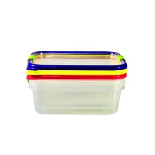 【OMADA】抗菌密封保鮮盒3件組 方形(適用於冰箱及微波爐、密封後少外部帶來的汙染、防漏密封技術)