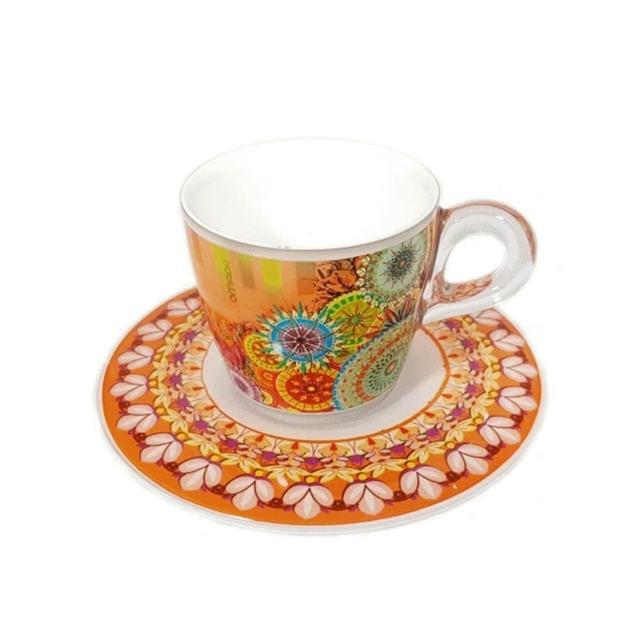 【OMADA】壓克力耐熱塑膠杯對杯組 太陽圖案(對杯、咖啡杯、茶杯)