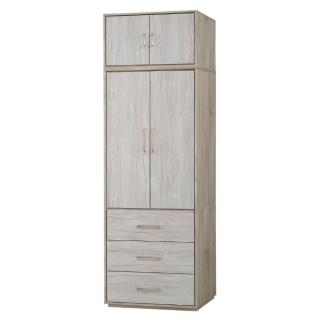 【MUNA 家居】維特2.7 X 8尺雙色衣櫥/木心板(衣櫥 衣櫃 櫥櫃 櫃子 收納)