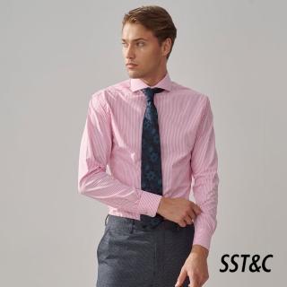 【SST&C 新品上市】EASY CARE 粉白條紋標準版襯衫0312309017