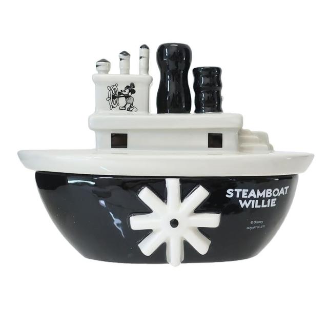【sunart】迪士尼100周年 百年慶典系列 陶瓷造型置物盒 米奇 汽船威利號
