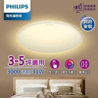 【Philips 飛利浦】悅歆 LED 調光吸頂燈31W/ 3000/3300流明-燈泡色/晝光色(PA012/PA013)